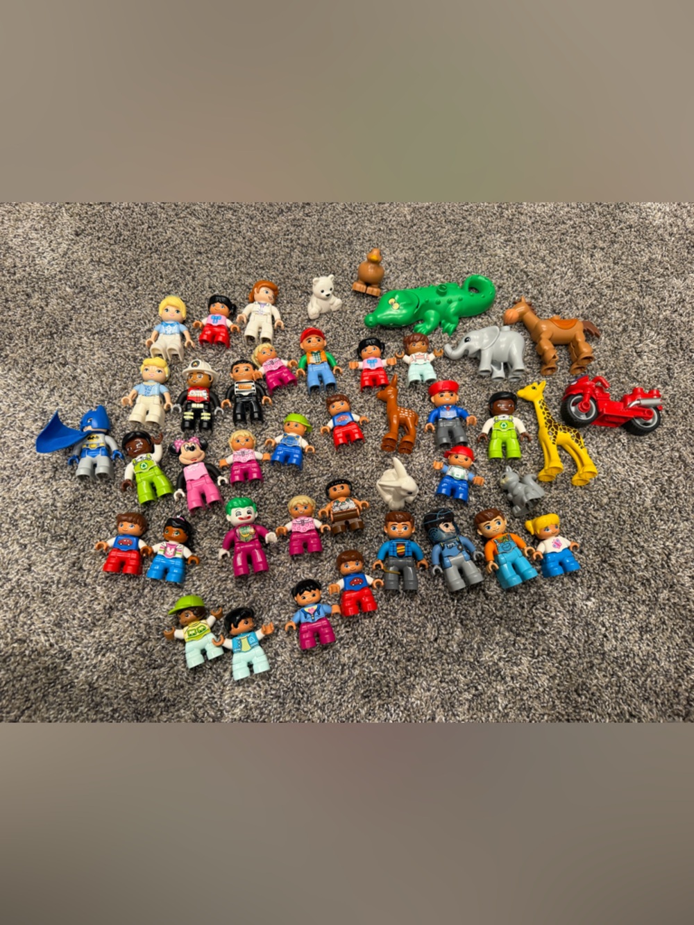 Large lot of LEGO duplo people and animals